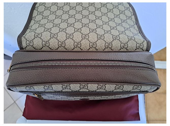 Borsa a mano Gucci Ophidia tela GG Supreme marrone - vista 5
