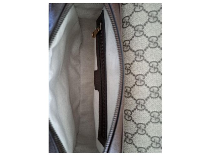 Borsa a mano Gucci Ophidia tela GG Supreme marrone - vista 6