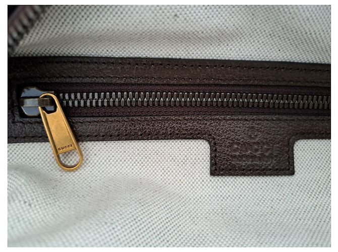 Borsa a mano Gucci Ophidia tela GG Supreme marrone - vista 9