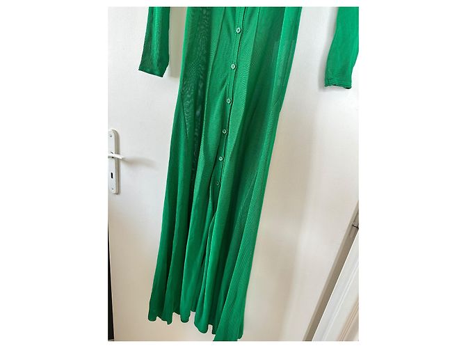 Jacquemus Kleid aus grünem Samt - Ansicht 6