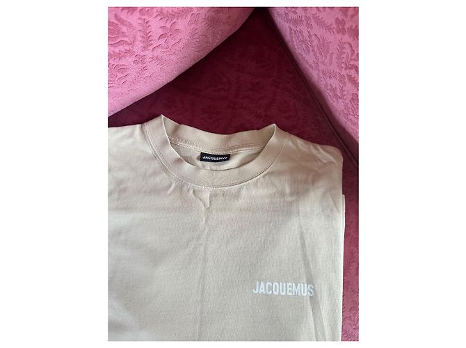 Jacquemus Maglietta a Maniche Lunghe Beige - vista 2