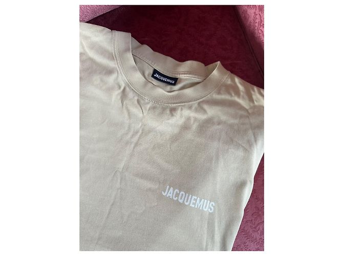 Jacquemus Maglietta a Maniche Lunghe Beige - vista 5