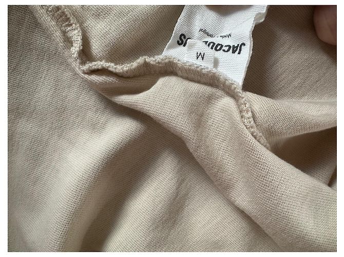 Jacquemus Maglietta a Maniche Lunghe Beige - vista 6