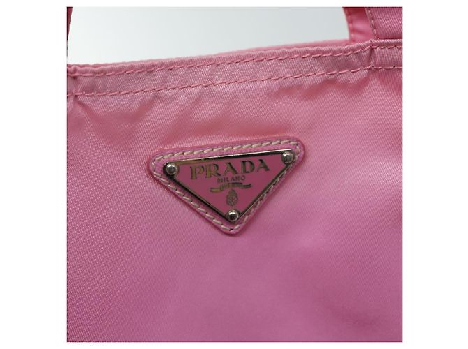 PRADA Hand Bag Nylon Pink Auth yk11651 - view 10