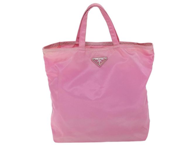 PRADA Hand Bag Nylon Pink Auth yk11651 - view 2