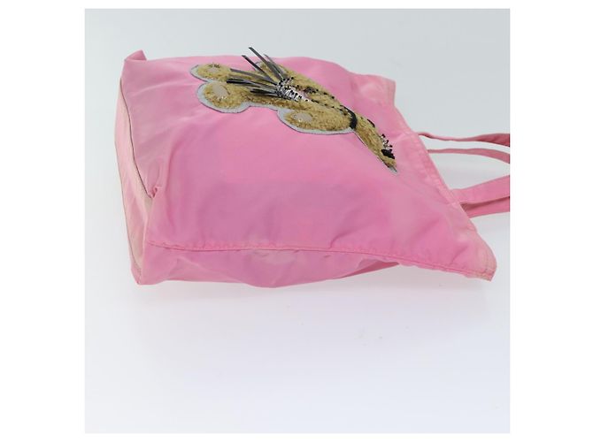 PRADA Hand Bag Nylon Pink Auth yk11651 - view 3
