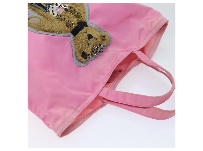 PRADA Hand Bag Nylon Pink Auth yk11651 - view 6