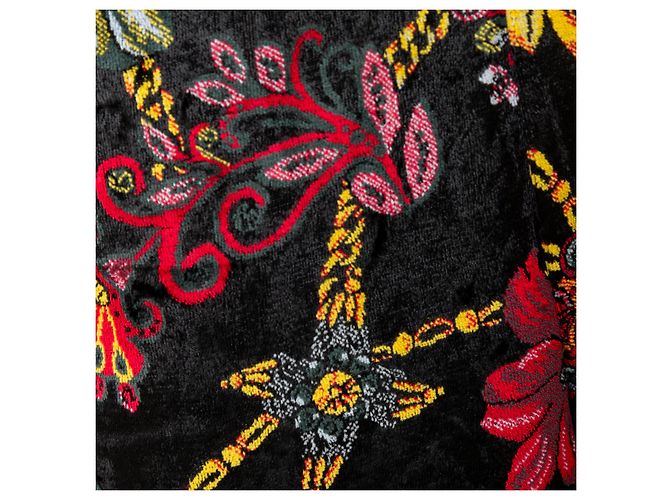 Versace Hose aus Samt mit Blumenmuster im Barockstil Mehrfarben - Ansicht 4