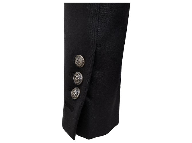 Blazer a petto foderato Balmain Nero - vista 5