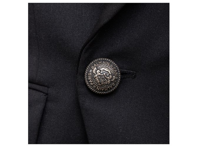 Blazer a petto foderato Balmain Nero - vista 6