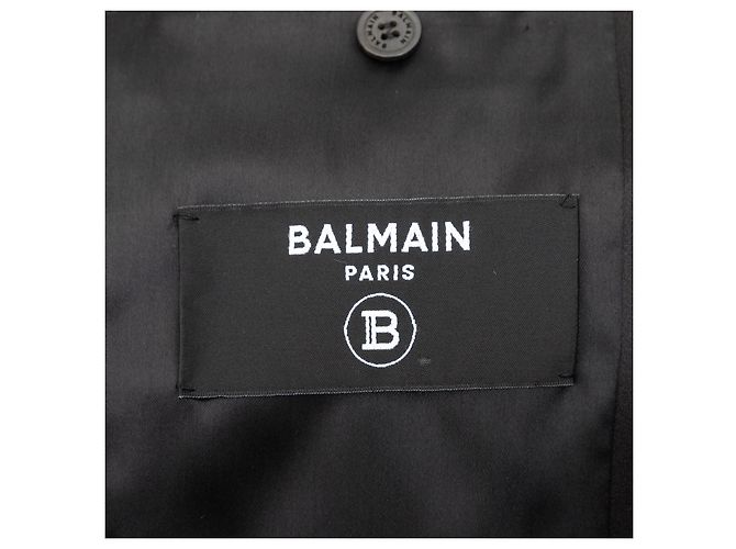 Blazer a petto foderato Balmain Nero - vista 8