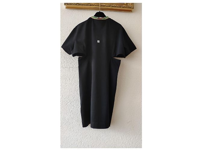 VESTIDO CAMISETA DE GIVENCHY EN ALGODÓN CON ABERTURAS LATERALES. Negro - vista 3