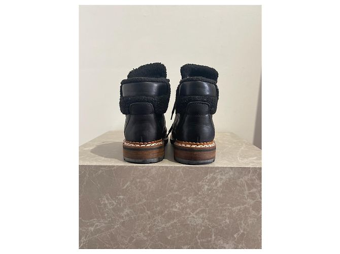 Botines CHANEL T.EU 37 Cuero Negro - vista 4