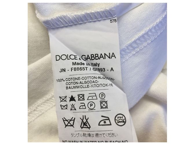 DOLCE & GABBANA Tops T.IT 46 Algodón Blanco - vista 5