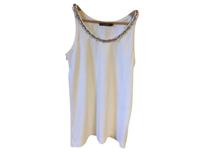 DOLCE & GABBANA Tops T.IT 46 Algodón Blanco - vista 6
