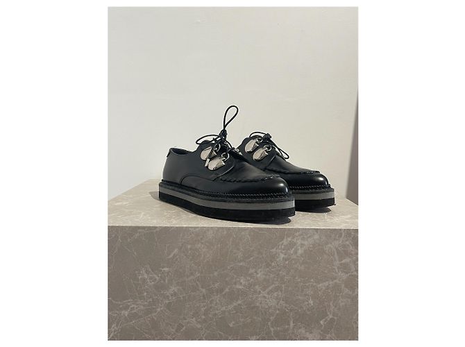 ALEXANDER MCQUEEN Mules e zoccoli T.EU 36.5 Pelle Nero - vista 3