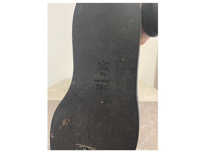 ALEXANDER MCQUEEN Mules e zoccoli T.EU 36.5 Pelle Nero - vista 5