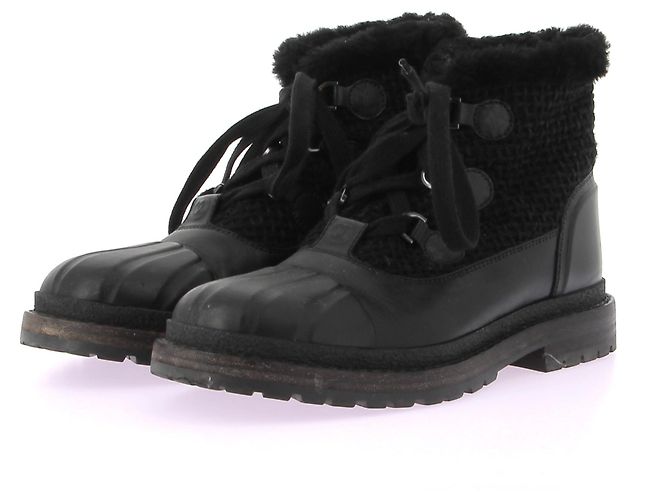 Botines Chanel T.EU 38.5 Cuero Negro - vista 2