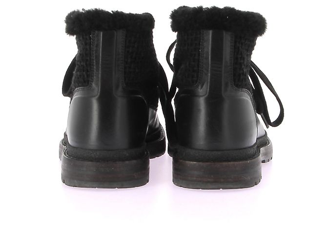 Botines Chanel T.EU 38.5 Cuero Negro - vista 4