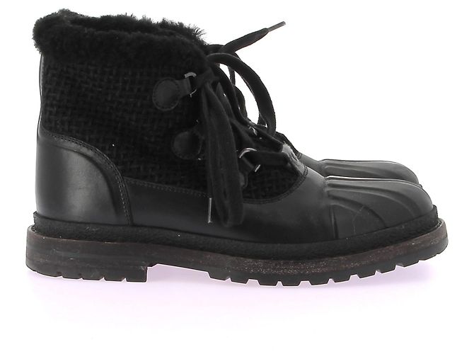 Botines Chanel T.EU 38.5 Cuero Negro - vista 5