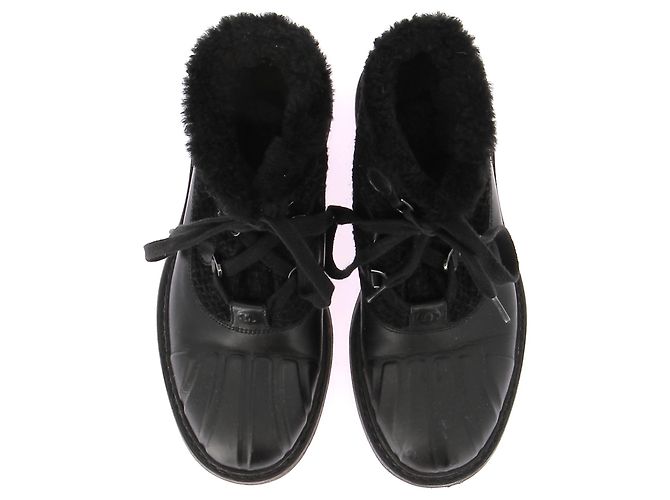 Botines Chanel T.EU 38.5 Cuero Negro - vista 7