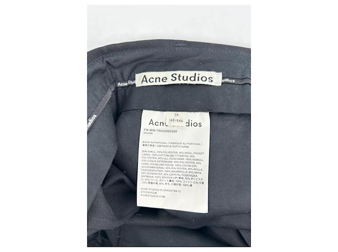 Acne Studios Hose T.FR 34 Polyester Schwarz - Ansicht 3