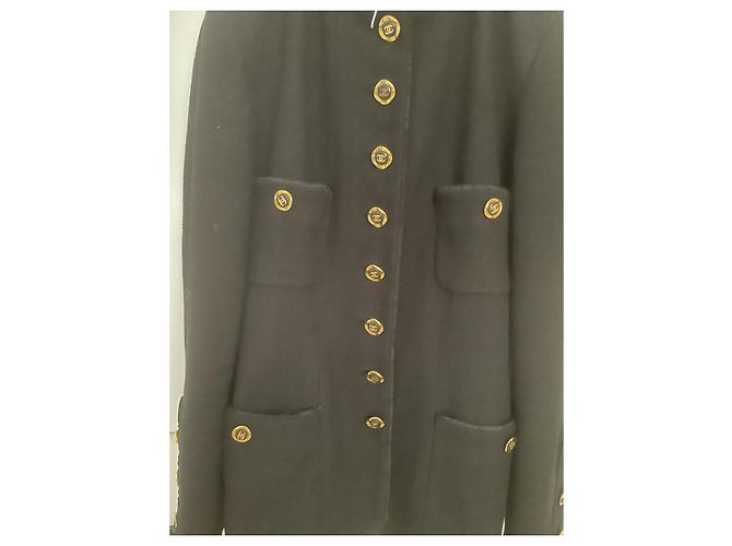 Cambon Chanel Vintage 94 CC button Jacket Black - view 6