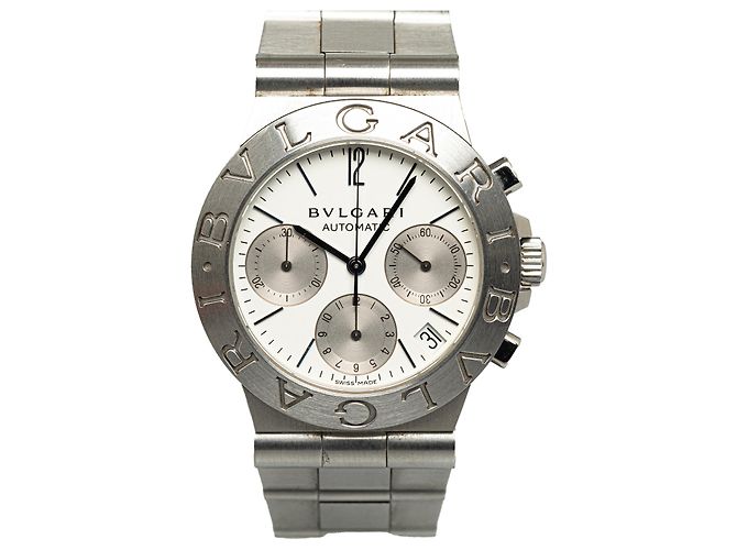 Bulgari Reloj Diagono automático plateado de acero inoxidable Bvlgari Plata - vista 2