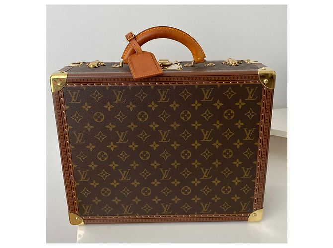 Louis Vuitton Valigia Cotteville 40 Marrone Tela - vista 2