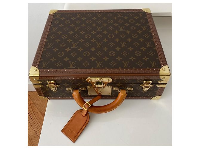 Louis Vuitton Valigia Cotteville 40 Marrone Tela - vista 6