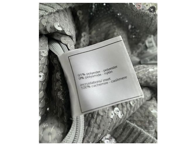 Chanel Pull à sequins Paris / Londres Gris - vue 5
