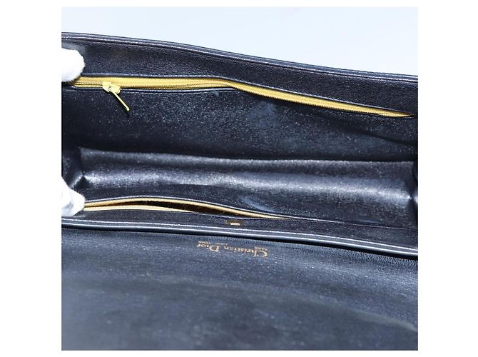 Christian Dior Borsa A Tracolla Pelle Nera Auth 70793 Nero - vista 11