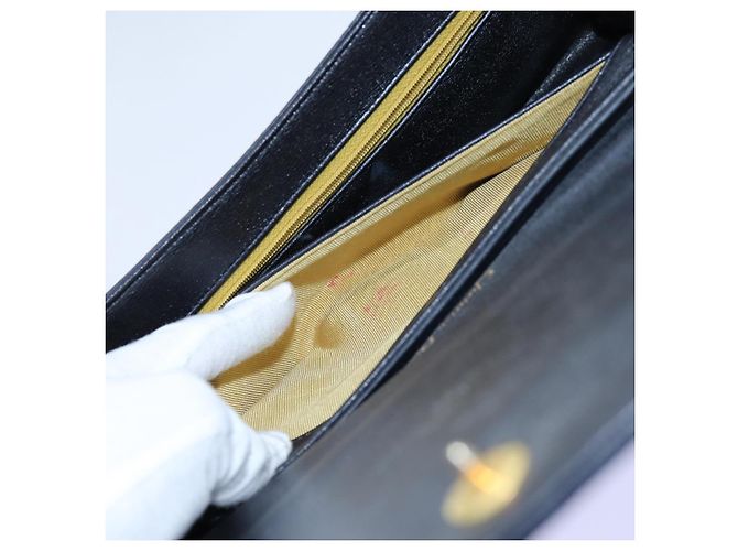 Christian Dior Borsa A Tracolla Pelle Nera Auth 70793 Nero - vista 12