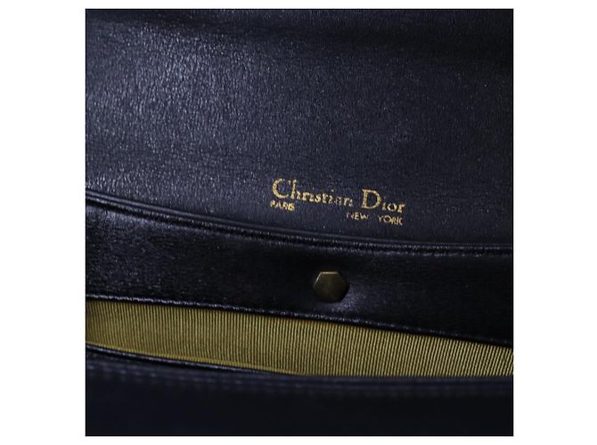 Christian Dior Borsa A Tracolla Pelle Nera Auth 70793 Nero - vista 18