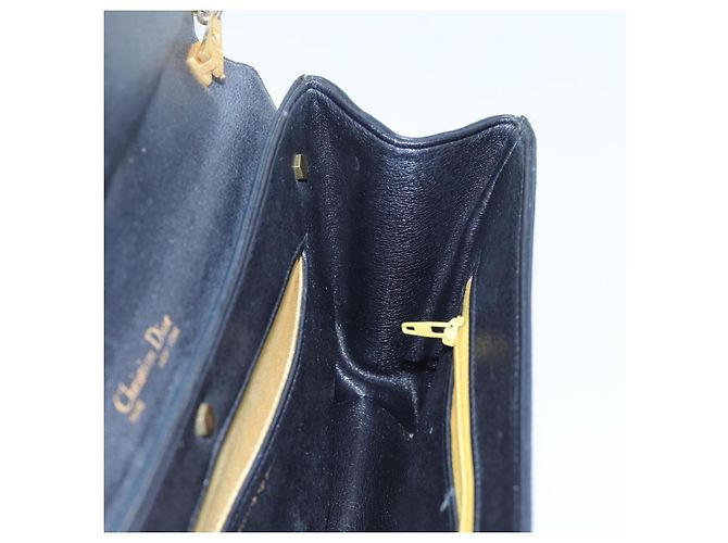 Christian Dior Borsa A Tracolla Pelle Nera Auth 70793 Nero - vista 20