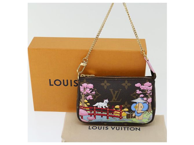 LOUIS VUITTON Monogram Vivienne Mini Pochette Pouch M45905 LV Auth 70308A - view 12