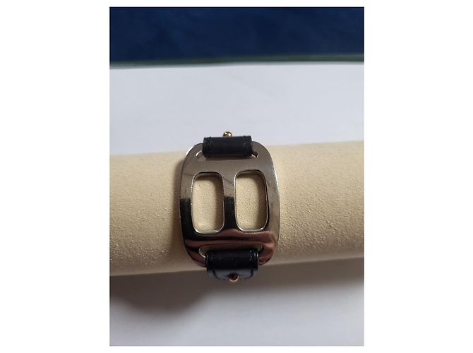 Hermès Pagoda Armband Leder Schwarz - Ansicht 2