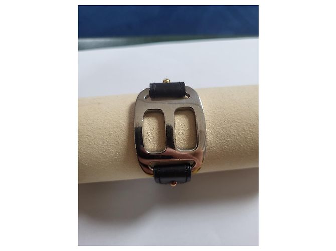 Hermès Pagoda Armband Leder Schwarz - Ansicht 3