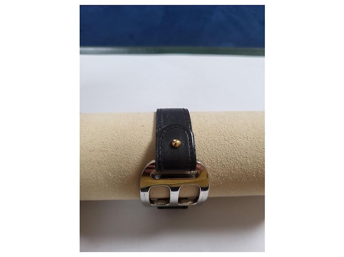 Hermès Pagoda Armband Leder Schwarz - Ansicht 5