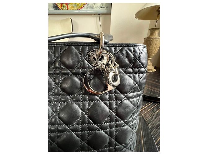 Borsa a mano Christian Dior in pelle blu 40 - vista 2
