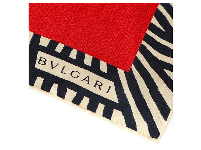 Bulgari BVLGARI - Bufanda de seda roja 90 - vista 3