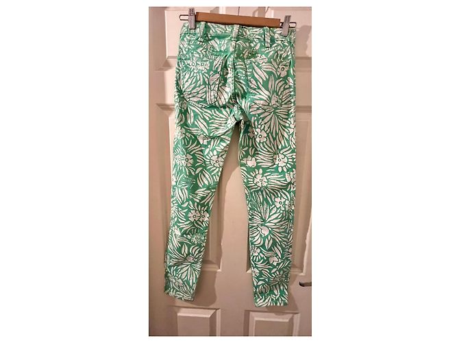 Autre Marque Calças elásticas DvF x Current Elliot com padrão Branco Verde - vista 2