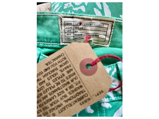 Autre Marque Calças elásticas DvF x Current Elliot com padrão Branco Verde - vista 3