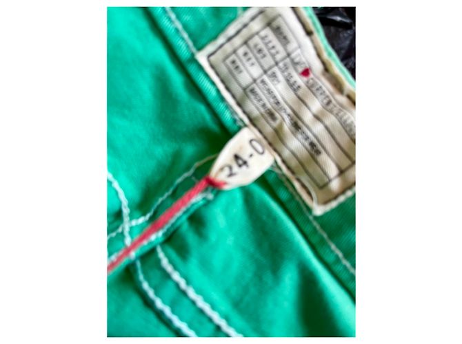 Autre Marque Calças elásticas DvF x Current Elliot com padrão Branco Verde - vista 5