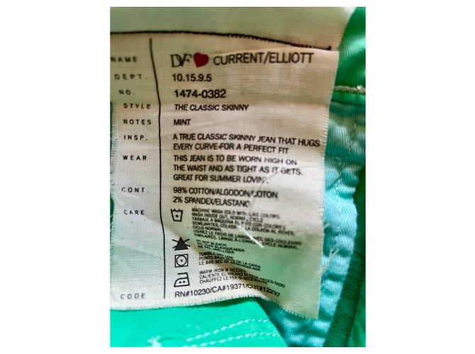 Autre Marque Calças elásticas DvF x Current Elliot com padrão Branco Verde - vista 6