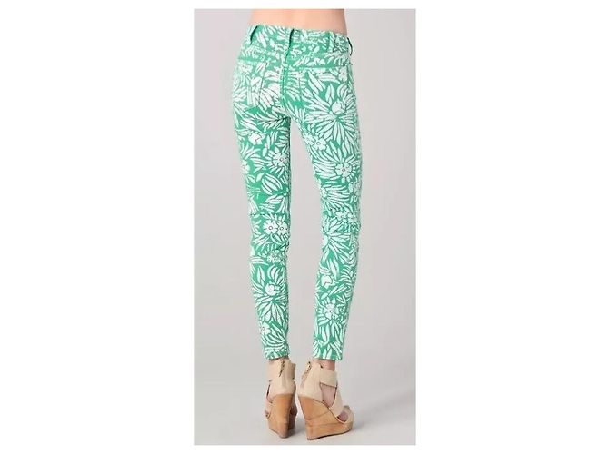 Autre Marque Calças elásticas DvF x Current Elliot com padrão Branco Verde - vista 7