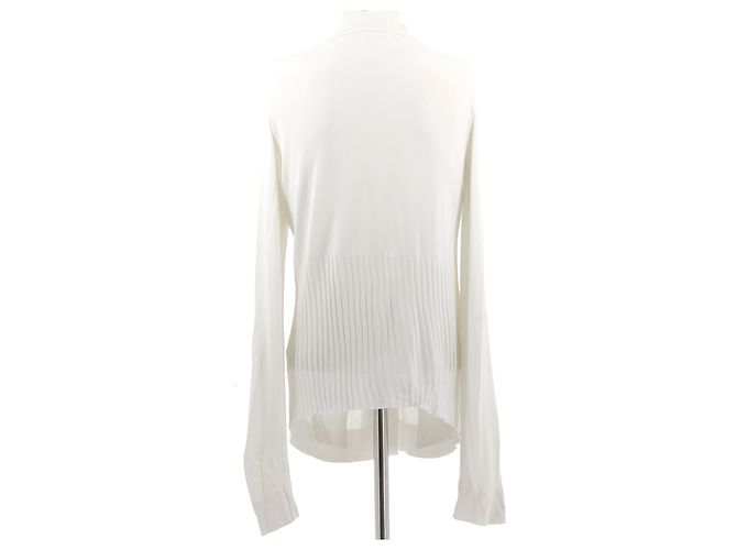 Malha Hermès T.FR 42 Viscose Branco - vista 2