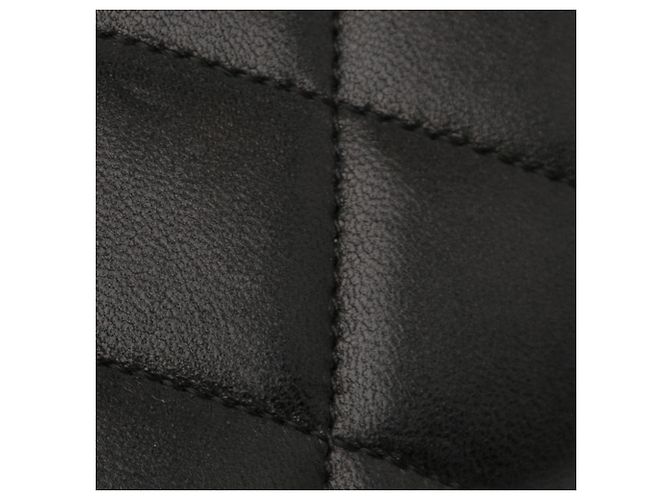 Chanel Divine Flap, große Lammledertasche, Schwarz Pink - Ansicht 12