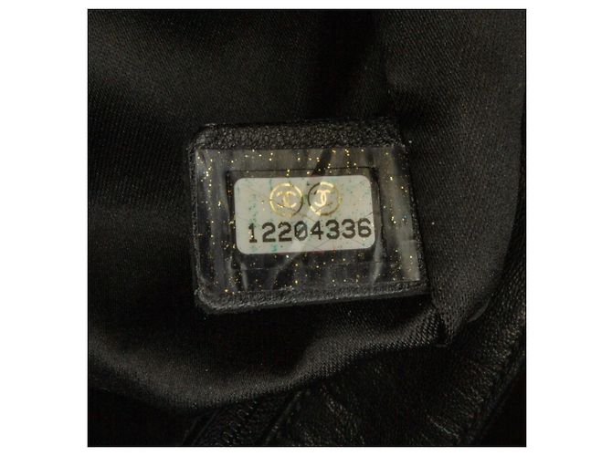 Chanel Divine Flap, große Lammledertasche, Schwarz Pink - Ansicht 8