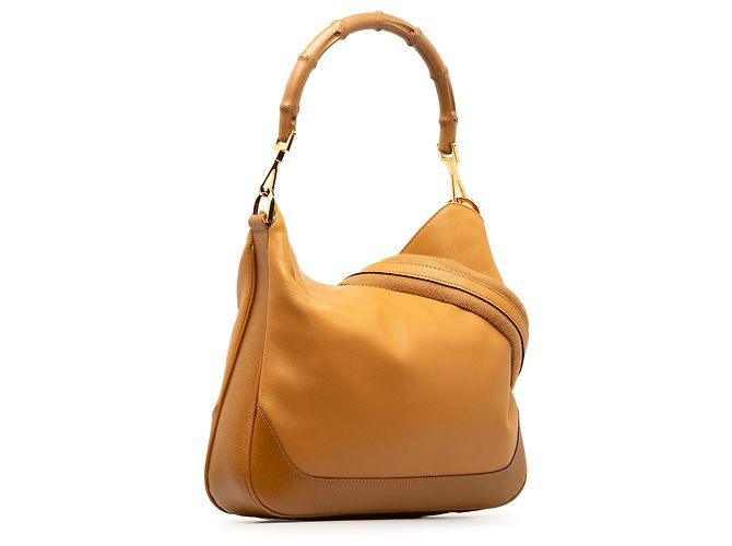 Borsa Gucci Diana in pelle marrone bambù marrone - vista 2